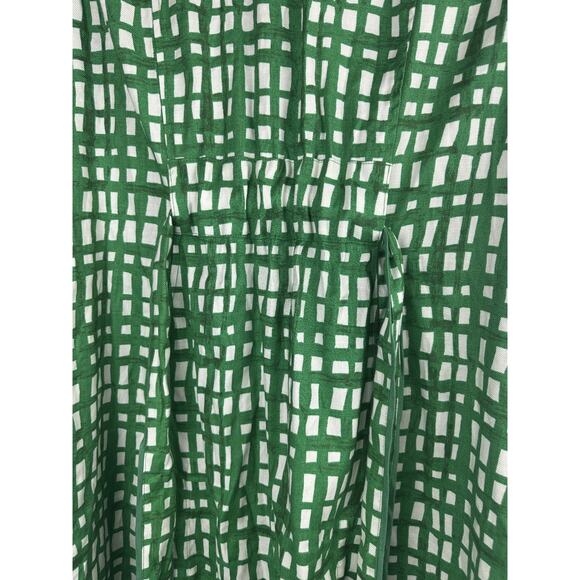 CABI Circuit Jacket Linen Blend Kelly Green & White Belted Size Large Style 6025 - Picture 13 of 16